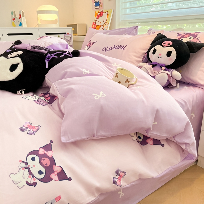 91家纺网 家纺一手货源 找家纺 暮思家居 2024新款正版授权三丽鸥全棉四件套系列第六批 爱美库洛米