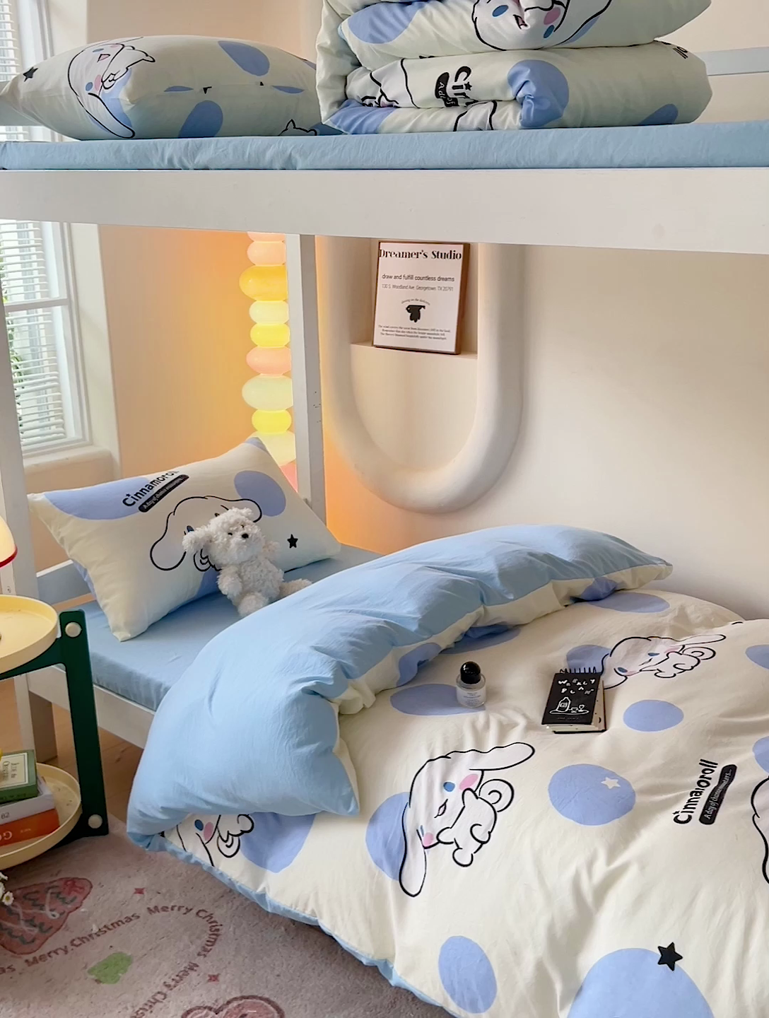 91家纺网 家纺一手货源 找家纺 海岛哥哥 2025新款A类云朵水洗棉三丽鸥正版授权四件套-学生床 三丽鸥-长耳狗狗