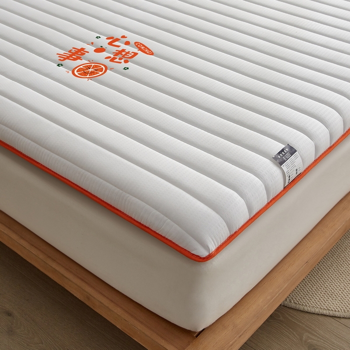 91家纺网 家纺一手货源 找家纺 卡派 2024新款成人款泡泡棉单边抗压床垫 心想事成-白