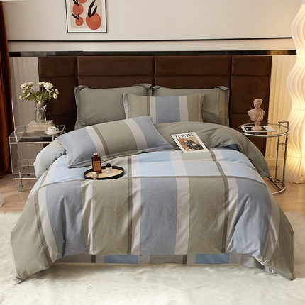 91家纺网 家纺一手货源 找家纺 （总）2025新款全棉精梳磨毛印花四件套