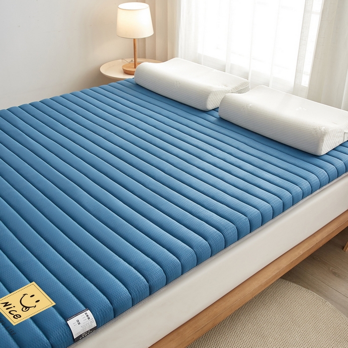 91家纺网 家纺一手货源 找家纺 卡派 2024新款成人款泡泡棉单边抗压床垫 阳光-蓝