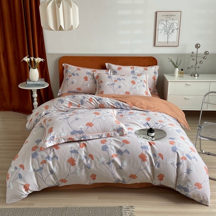 91家纺网 家纺一手货源 找家纺 （总）2025新款全棉精梳磨毛印花四件套