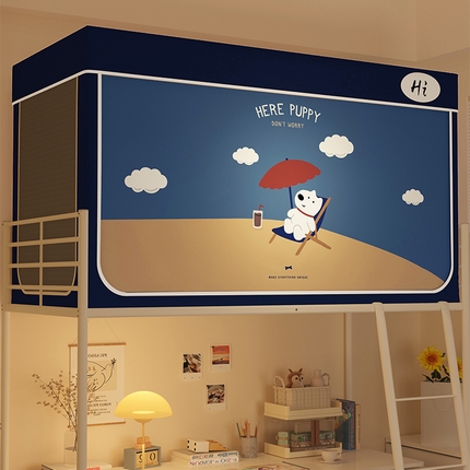 91家纺网 家纺一手货源 找家纺 （总）安金蚊帐 2024新款防蚊遮光一体99%强遮光学生宿舍上下铺遮光学生蚊帐-系列一