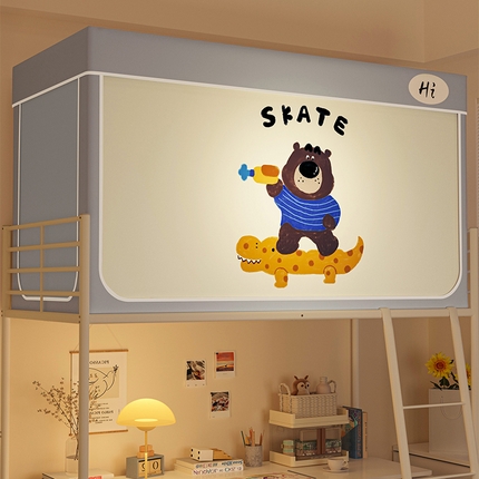 91家纺网 家纺一手货源 找家纺 （总）安金蚊帐 2024新款防蚊遮光一体99%强遮光学生宿舍上下铺遮光学生蚊帐-系列二