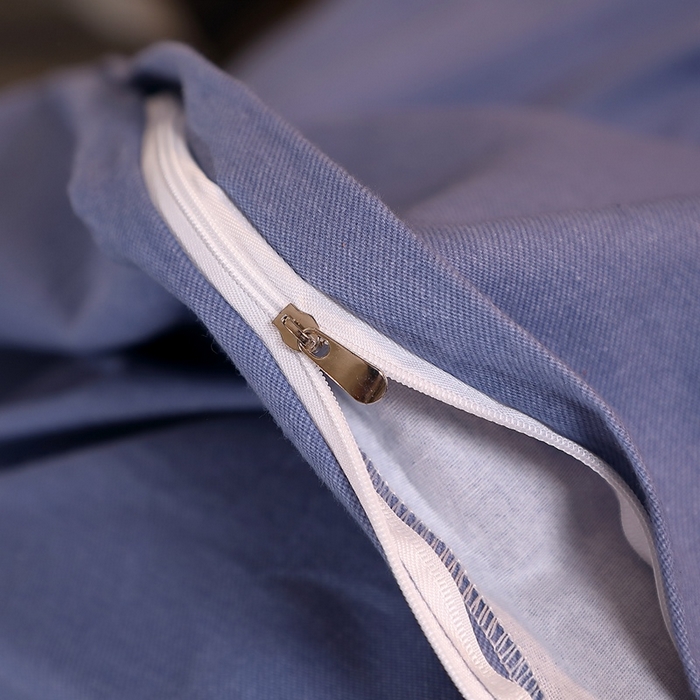 91家纺网 家纺一手货源 找家纺 晶缦家纺 2024新款加厚纯棉喷气全棉纯色生态磨毛多规格四件套 纯依-牛仔蓝