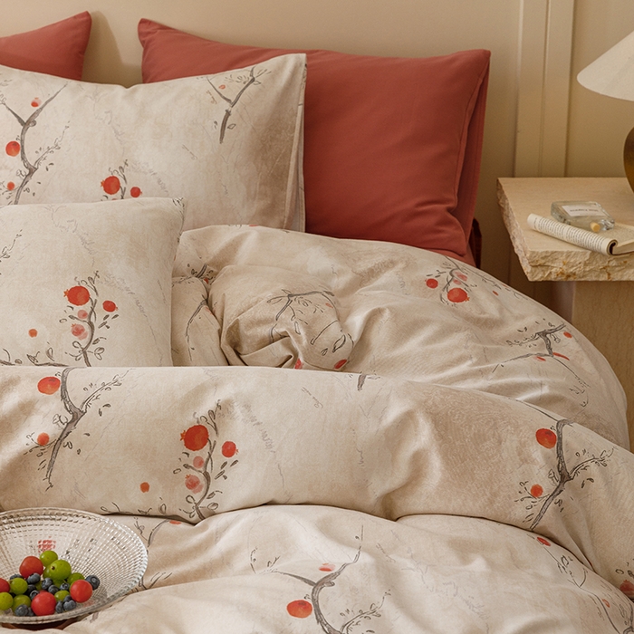 91家纺网 家纺一手货源 找家纺 2024新款全棉陶瓷磨毛印花四件套 情有独钟