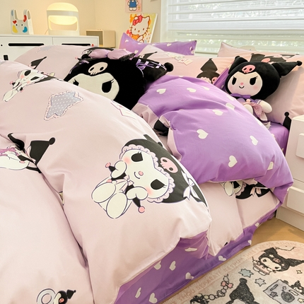 91家纺网 家纺一手货源 找家纺 （总）暮思家居 2024新款正版授权三丽鸥全棉四件套系列第六批