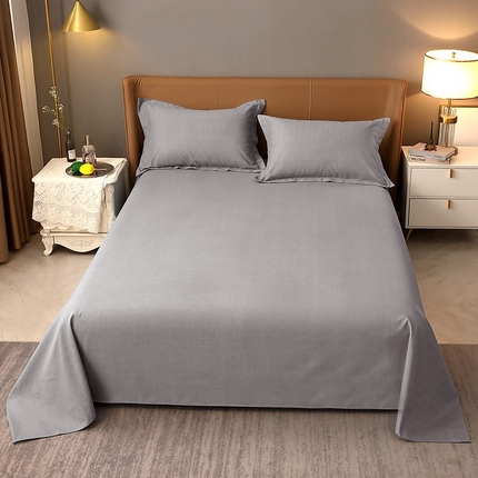 91家纺网 家纺一手货源 找家纺 （总）2025新款加厚纯棉喷气全棉纯色生态磨毛单品床单单件 全棉磨毛单床单素色加厚保暖斜纹活性