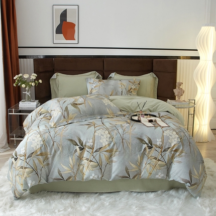 91家纺网 家纺一手货源 找家纺 （总）2025新款全棉精梳磨毛印花四件套