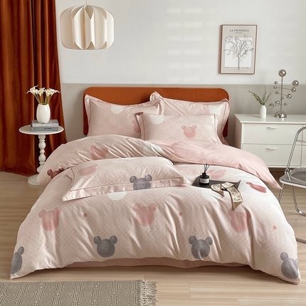 91家纺网 家纺一手货源 找家纺 （总）2025新款全棉精梳磨毛印花四件套