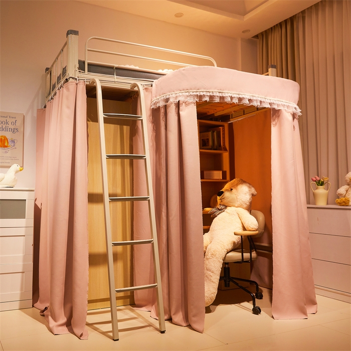 91家纺网 家纺一手货源 找家纺 卓尔居 2025新款学生桌帘雪尼尔秘境系列蚊帐 秘境-粉