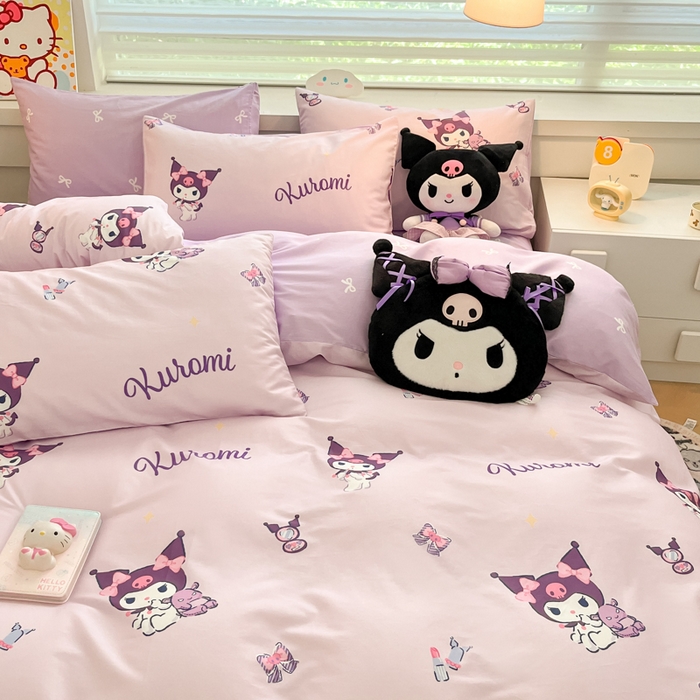 91家纺网 家纺一手货源 找家纺 暮思家居 2024新款正版授权三丽鸥全棉四件套系列第六批 爱美库洛米