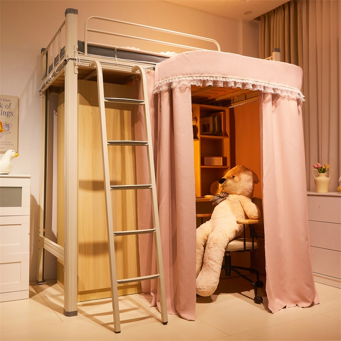 91家纺网 家纺一手货源 找家纺 卓尔居 2025新款学生桌帘雪尼尔秘境系列蚊帐 秘境-粉