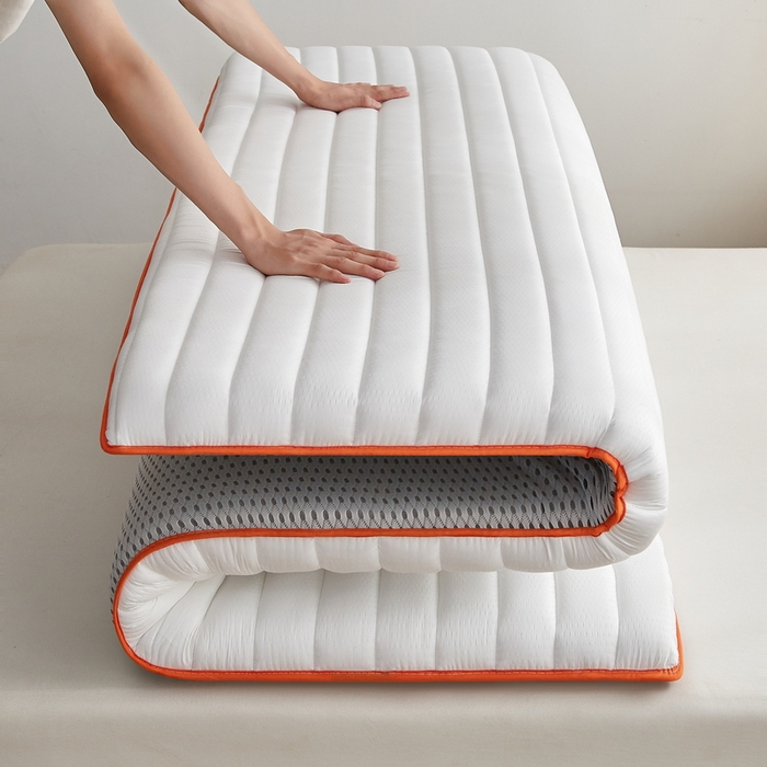 91家纺网 家纺一手货源 找家纺 迪乐妮家居 2024新款成人款泡泡棉单边抗压床垫 心想事成-白