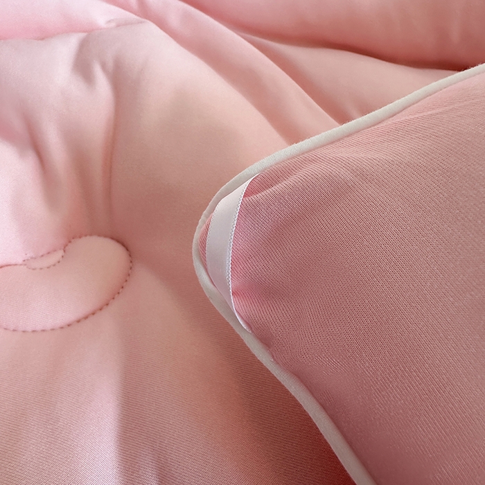 91家纺网 家纺一手货源 找家纺 天瑜家纺 2024新款纯色针织冬被大豆被冬被被子被芯 粉色