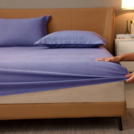 91家纺网 家纺一手货源 找家纺 （总）2025新款加厚喷气全棉纯色生态磨毛单床笠 多规格单品床笠单件保暖纯棉磨毛床笠床罩席梦思床垫保护罩套