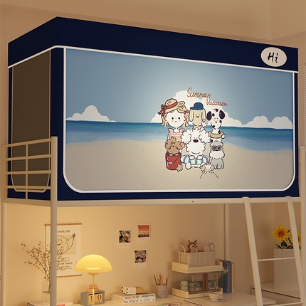 91家纺网 家纺一手货源 找家纺 （总）安金蚊帐 2024新款防蚊遮光一体99%强遮光学生宿舍上下铺遮光学生蚊帐-系列一