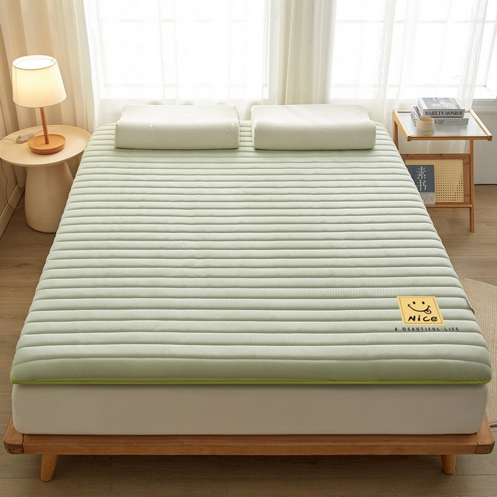 91家纺网 家纺一手货源 找家纺 卡派 2024新款成人款泡泡棉单边抗压床垫 阳光—水绿