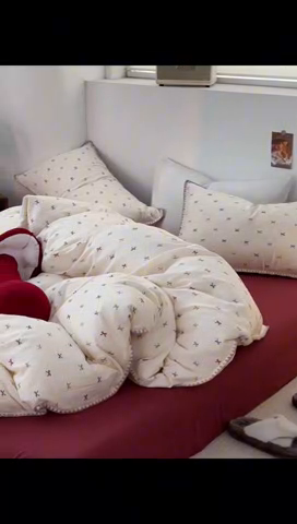 91家纺网 家纺一手货源 找家纺 洋铭区（原狠狠爱） 2024新款全棉双层纱四件套 五彩斑斓