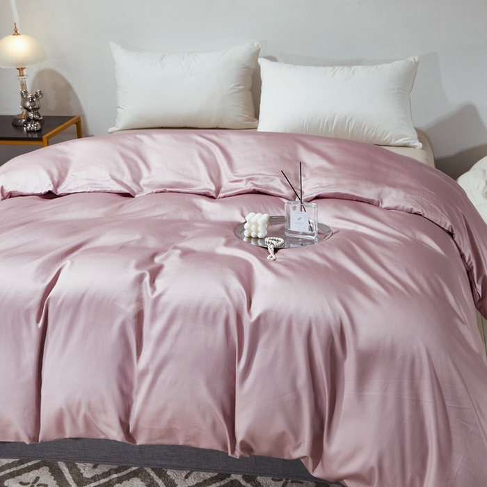 91家纺网 家纺一手货源 找家纺 （总）2025新款全棉60支贡缎长绒棉纯色单品被套单件60S素色纯棉单被套多规格被罩活性印染