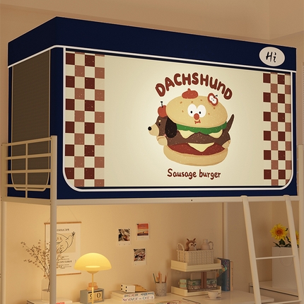 91家纺网 家纺一手货源 找家纺 （总）安金蚊帐 2024新款防蚊遮光一体99%强遮光学生宿舍上下铺遮光学生蚊帐-系列一