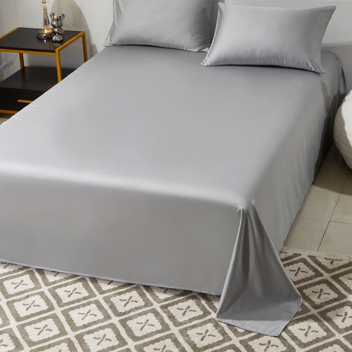 91家纺网 家纺一手货源 找家纺 晶缦家纺  2025新款全棉60支贡缎长绒棉纯色单品被套单件60S素色纯棉单被套多规格被罩活性印染 琳澜-奥丁灰