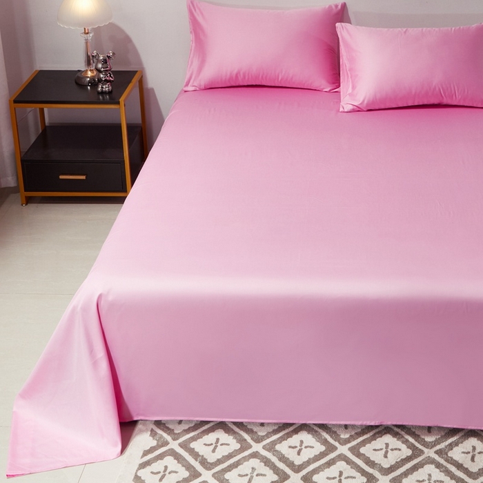 91家纺网 家纺一手货源 找家纺 晶缦家纺  2025新款全棉60支贡缎长绒棉纯色单品被套单件60S素色纯棉单被套多规格被罩活性印染 琳澜-粉红色