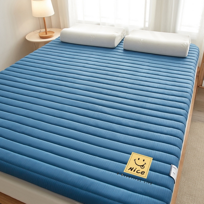91家纺网 家纺一手货源 找家纺 卡派 2024新款成人款泡泡棉单边抗压床垫 阳光-蓝