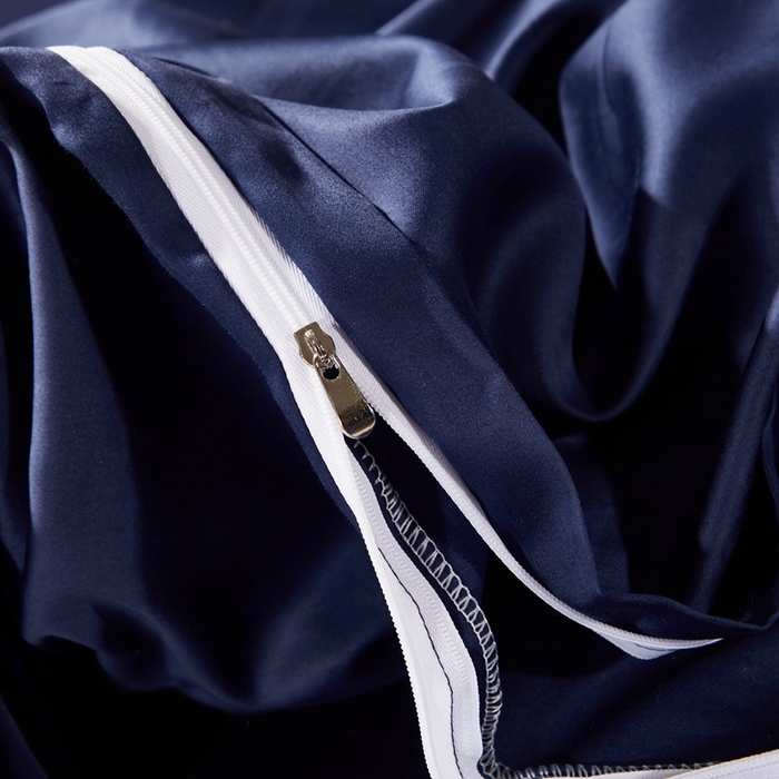 91家纺网 家纺一手货源 找家纺 晶缦家纺 2025新款全棉60支贡缎长绒棉纯色单品被套单件60S素色纯棉单被套多规格被罩活性印染 琳澜-丈青色