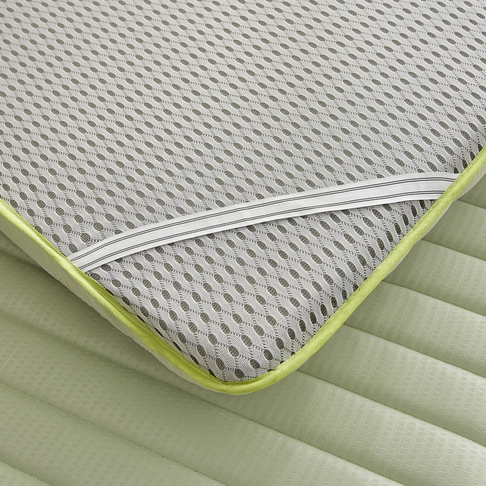 91家纺网 家纺一手货源 找家纺 卡派 2024新款成人款泡泡棉单边抗压床垫 阳光—水绿