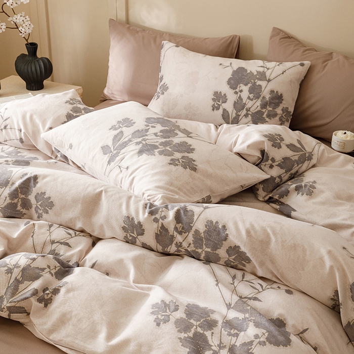 91家纺网 家纺一手货源 找家纺 2024新款全棉陶瓷磨毛印花四件套 诗蒂