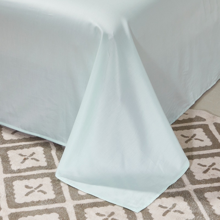 91家纺网 家纺一手货源 找家纺 晶缦家纺  2025新款全棉60支贡缎长绒棉纯色单品被套单件60S素色纯棉单被套多规格被罩活性印染 琳澜-天青绿