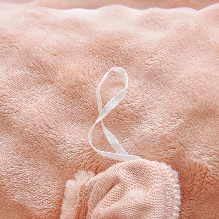 91家纺网 家纺一手货源 找家纺 启优家纺 2024新款简约兔兔绒活性印染单被套 樱花粉