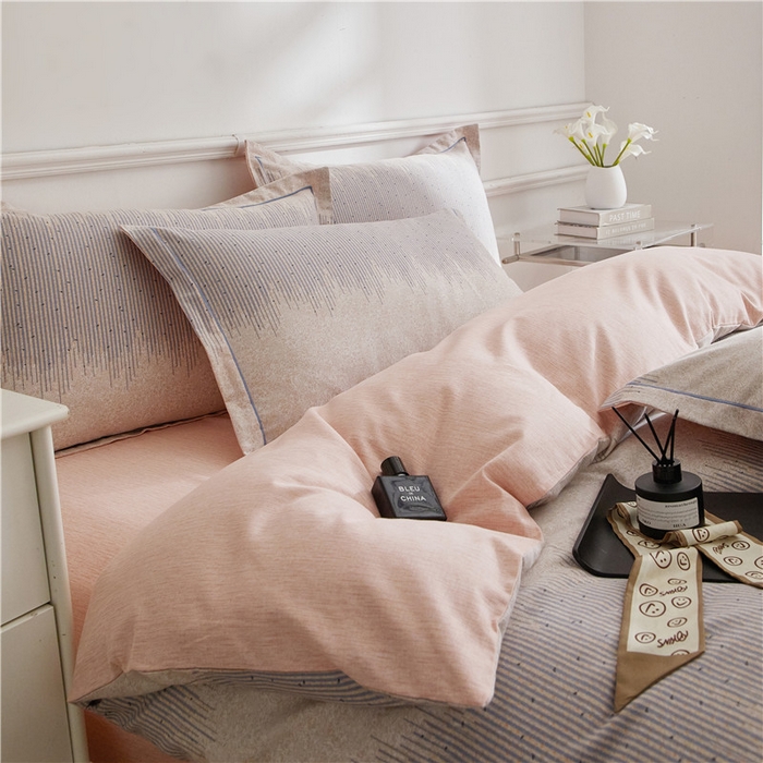 91家纺网 家纺一手货源 找家纺 沐白家居 2024新款全棉生态磨毛印花四件套系列 森文