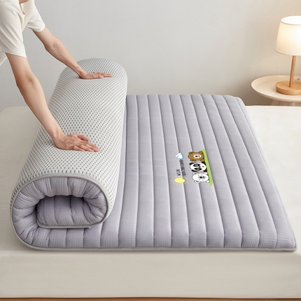卡派 2024新款成人款泡泡棉单边抗压床垫 三熊-灰