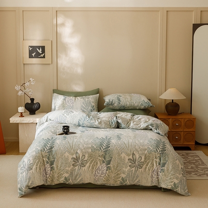 91家纺网 家纺一手货源 找家纺 （总）2024新款全棉陶瓷磨毛印花四件套