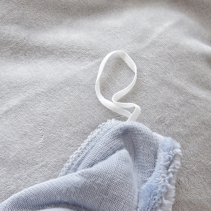 91家纺网 家纺一手货源 找家纺 启优家纺 2024新款简约兔兔绒活性印染单被套 蓝灰