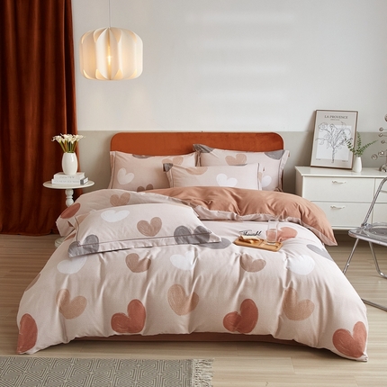 91家纺网 家纺一手货源 找家纺 （总）2025新款全棉精梳磨毛印花四件套