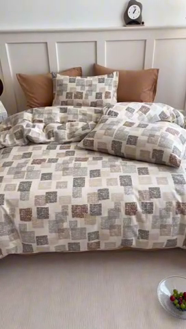 91家纺网 家纺一手货源 找家纺 2024新款全棉陶瓷磨毛印花四件套 品格