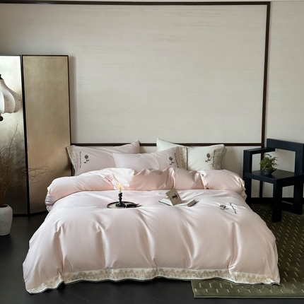 91家纺网 家纺一手货源 找家纺 （总）新款100s澳棉法式优雅系列四件套-巴黎暖阳