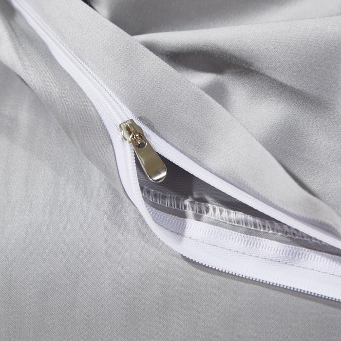 91家纺网 家纺一手货源 找家纺 晶缦家纺 2025新款全棉纯棉60支贡缎长绒棉纯色多规格单品被套 琳澜-奥丁灰