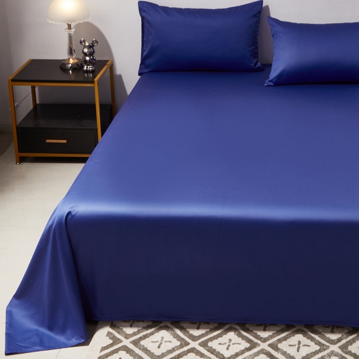 91家纺网 家纺一手货源 找家纺 晶缦家纺  2024新款全棉60支贡缎长绒棉纯色单品被套单件60S素色纯棉单被套多规格被罩活性印染 琳澜-克莱因蓝