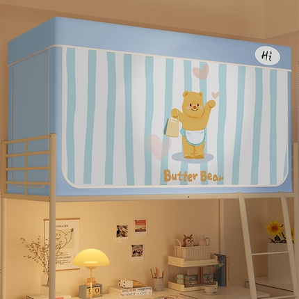 91家纺网 家纺一手货源 找家纺 （总）安金蚊帐 2024新款防蚊遮光一体99%强遮光学生宿舍上下铺遮光学生蚊帐-系列二