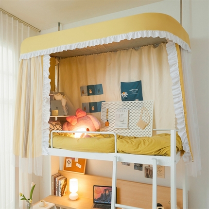 91家纺网 家纺一手货源 找家纺 （总）卓尔居 2025新款学生蚊帐导轨高精密花边系列