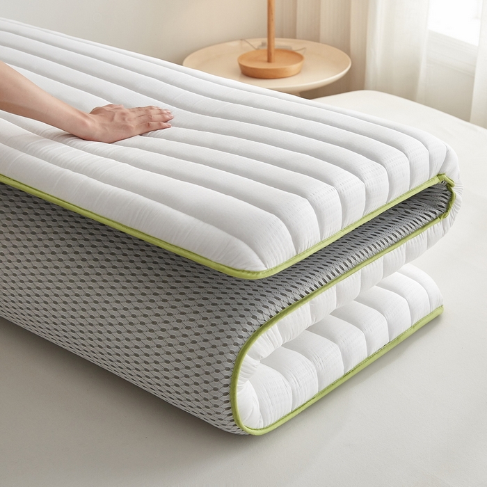 91家纺网 家纺一手货源 找家纺 卡派 2024新款成人款泡泡棉单边抗压床垫 三熊-白