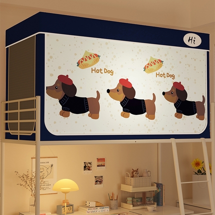 91家纺网 家纺一手货源 找家纺 （总）安金蚊帐 2024新款防蚊遮光一体99%强遮光学生宿舍上下铺遮光学生蚊帐-系列一