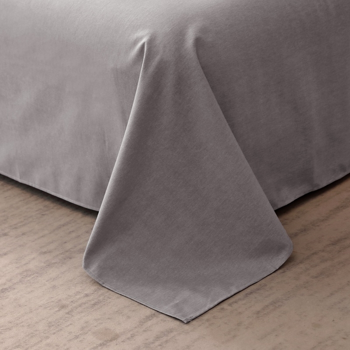 91家纺网 家纺一手货源 找家纺 晶缦家纺 2024新款加厚纯棉喷气全棉纯色生态磨毛多规格四件套 纯依-银灰