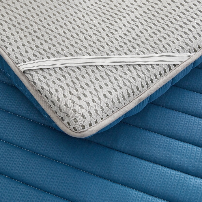 91家纺网 家纺一手货源 找家纺 卡派 2024新款成人款泡泡棉单边抗压床垫 阳光-蓝