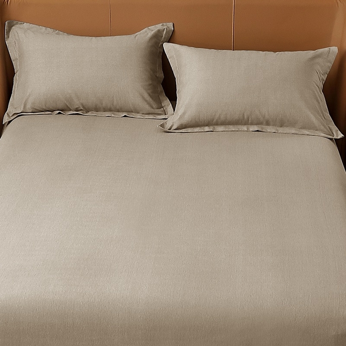 91家纺网 家纺一手货源 找家纺 晶缦家纺 2024新款加厚纯棉喷气全棉纯色生态磨毛多规格单品床单 纯依-时尚灰