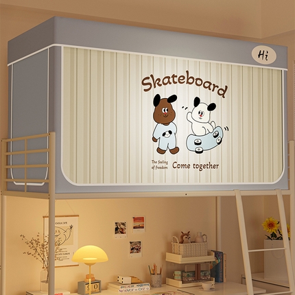 91家纺网 家纺一手货源 找家纺 （总）安金蚊帐 2024新款防蚊遮光一体99%强遮光学生宿舍上下铺遮光学生蚊帐-系列二